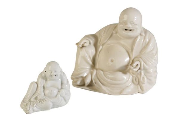 BLANC-DE-CHINE SEATED LAUGHING BUDDHA, QING DYNASTY, 19TH CENTURY