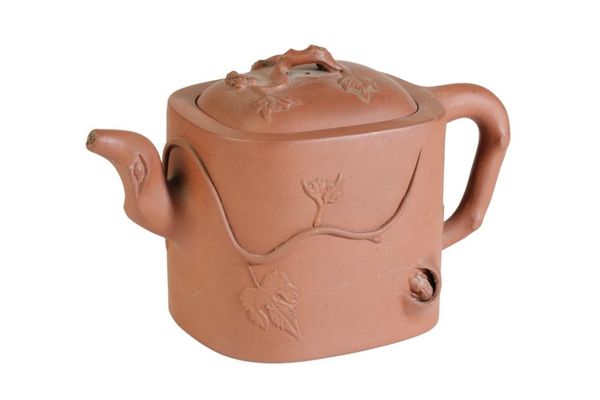 YIXING CARVED TEAPOT, REPUBLIC PERIOD