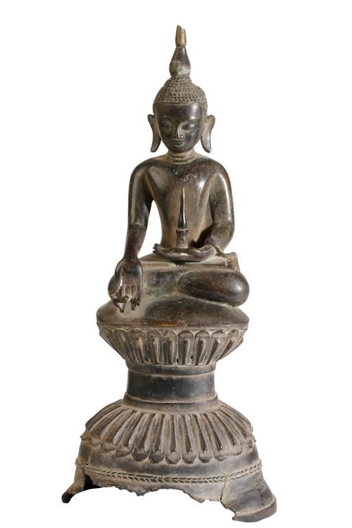 SEATED BRONZE BUDDHA, BURMA, SHAN STATES, 18TH CENTURY