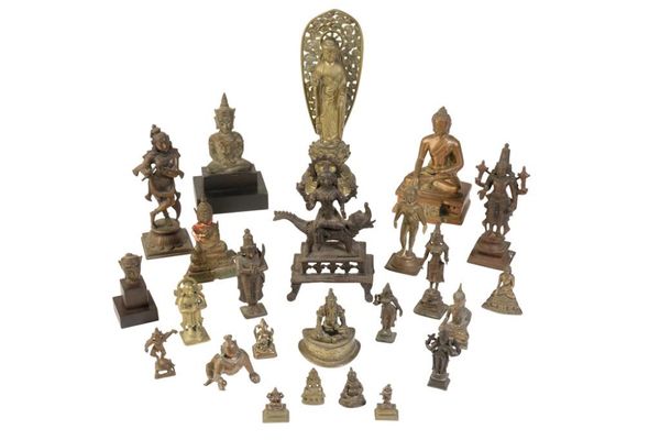 COLLECTION OF BRONZE BUDDHAS AND DEITIES, 18TH / 19TH & 20TH CENTURY