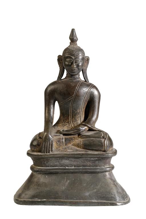 BRONZE SEATED BUDDHA, BURMA, SHAN STATES, 18TH CENTURY