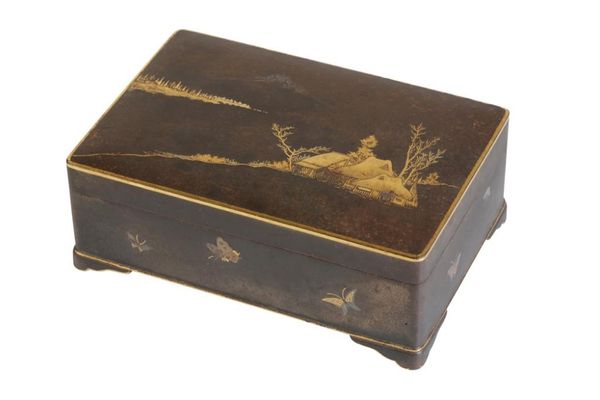 JAPANESE IRON AND MIXED METAL BOX, BY KOMAI, MEIJI PERIOD