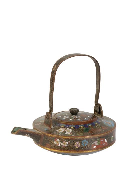 JAPANESE CLOISONNE TEAPOT, MEIJI PERIOD