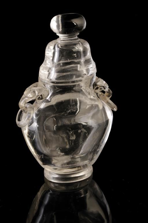 CARVED ROCK CRYSTAL COVERED VASE