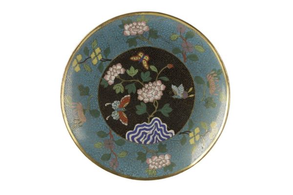 CLOISONNE CIRCULAR DISH, QING DYNASTY, 19TH CENTURY