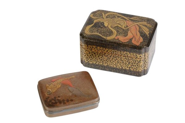 JAPANESE LACQUER BOX AND COVER, MEIJI PERIOD