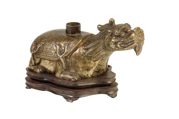 RARE BRONZE WATER DROPPER, EARLY MING DYNASTY