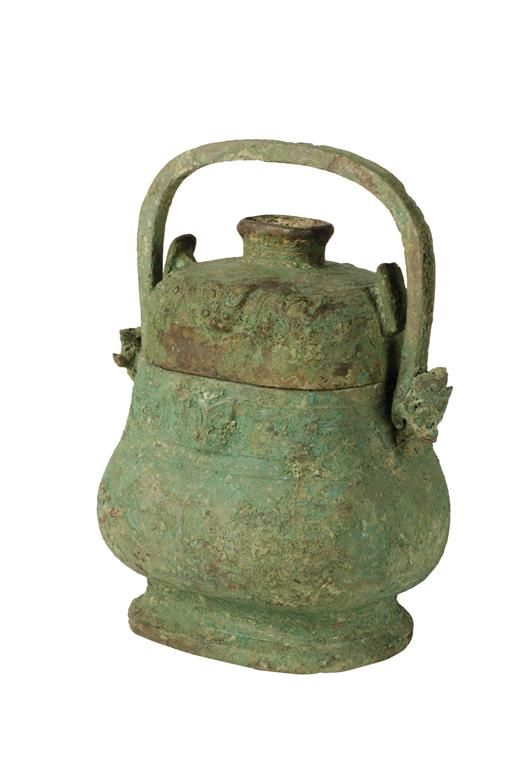 BRONZE RITUAL WINE VESSEL AND COVER (YOU), WESTERN ZHOU DYNASTY