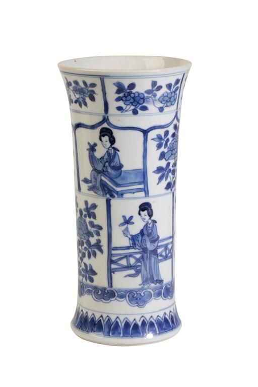 BLUE AND WHITE SLEEVE VASE, QING DYNASTY, 19TH CENTURY