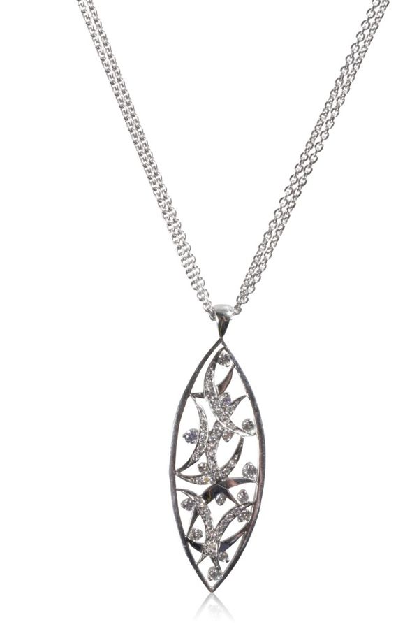 18CT WHITE GOLD PENDANT