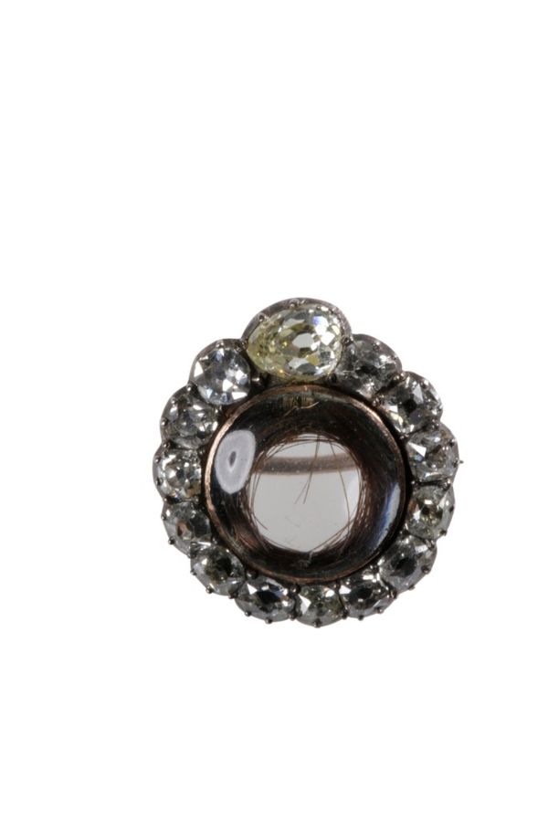 VICTORIAN DIAMOND OPEN LOCKET BROOCH