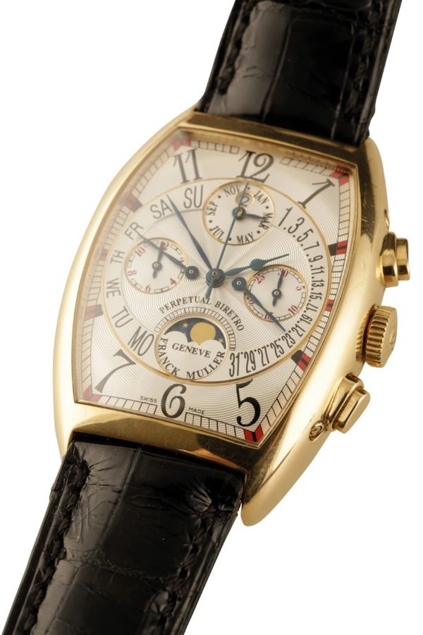 FRANCK MULLER 18CT GOLD PERPETUAL CALENDAR CHRONOGRAPH GENTLEMAN'S WRIST WATCH