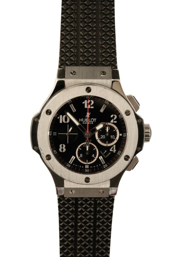 HUBLOT BIG BANG CHRONOGRAPH GENTLEMAN'S STAINLESS STEEL WRIST WATCH