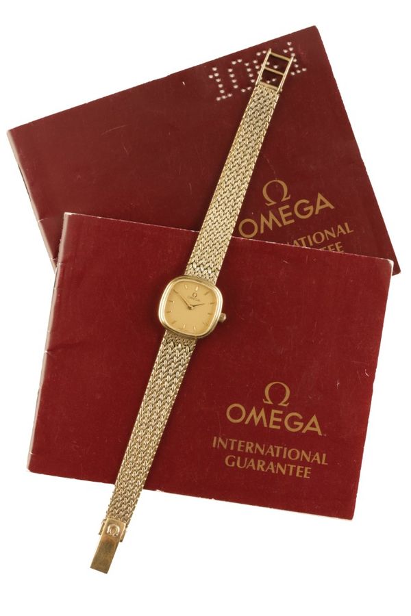 OMEGA 9CT GOLD LADIES BRACELET WATCH