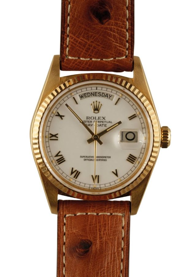 ROLEX 18CT GOLD OYSTER PERPETUAL DAY DATE GENTLEMAN'S BRACELET WATCH