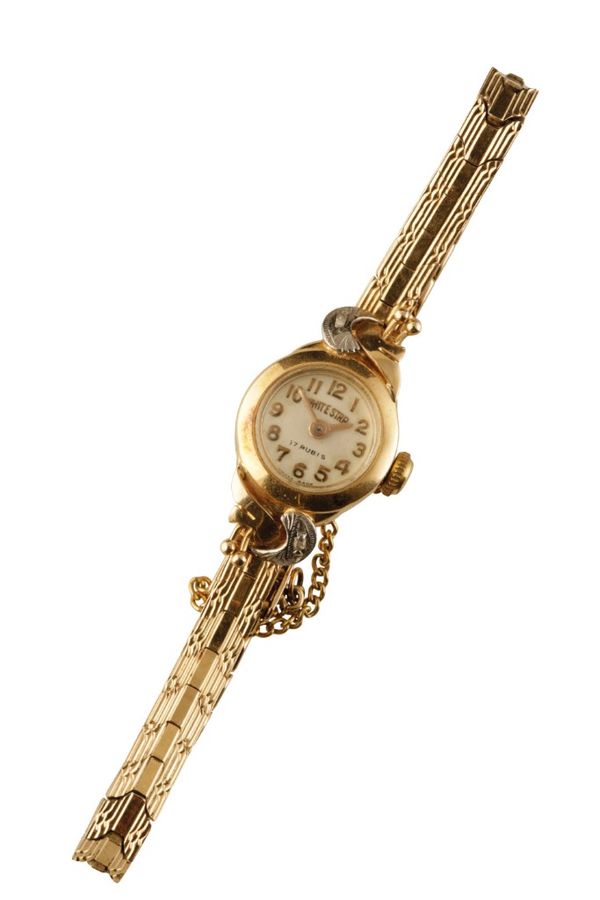 WHITE STAR 18CT GOLD LADY'S BRACELET WATCH