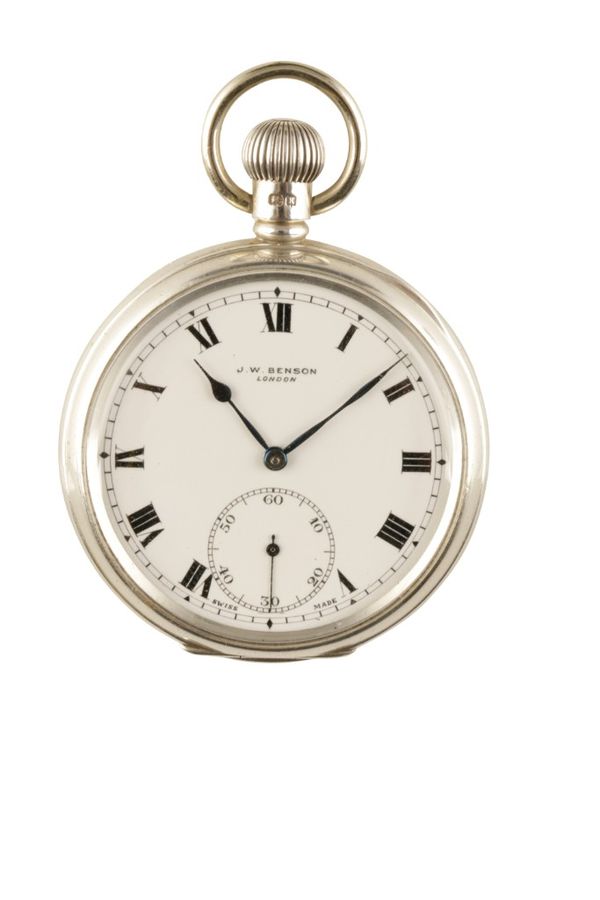 J.W.BENSON OF LONDON SILVER CASED GENTLEMAN'S POCKET WATCH