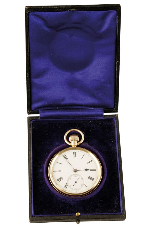 WRIGHT & CRAIGRHEAD 18CT GOLD OPEN FACE GENTLEMAN'S POCKET WATCH