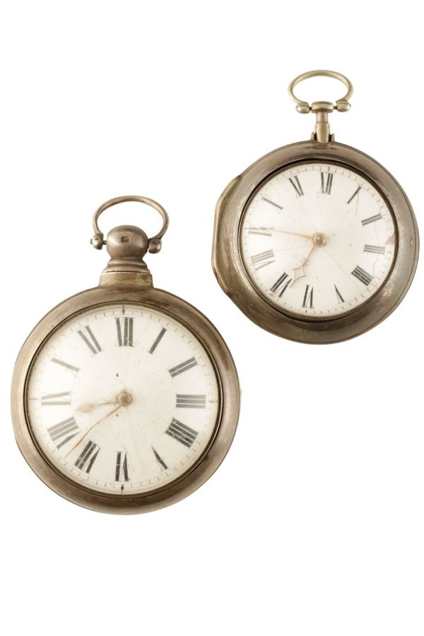 JOHN EASTON OF PETWORTH SILVER PAIR CASE GENTLEMAN'S POCKET WATCH