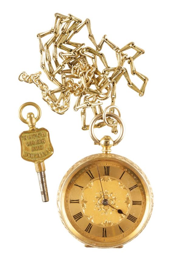 18CT GOLD FOB WATCH