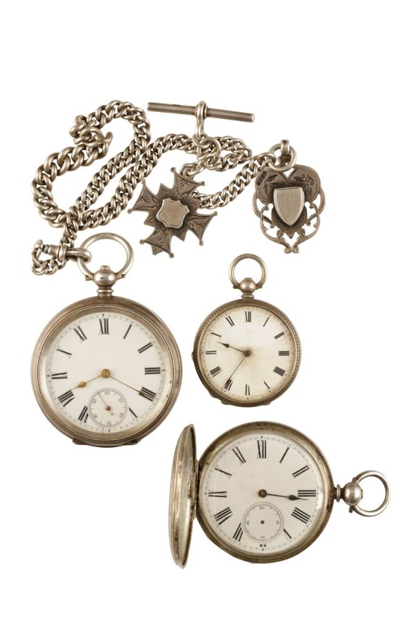 SILVER CASED OPEN FACE GENTLEMAN'S POCKET WATCH