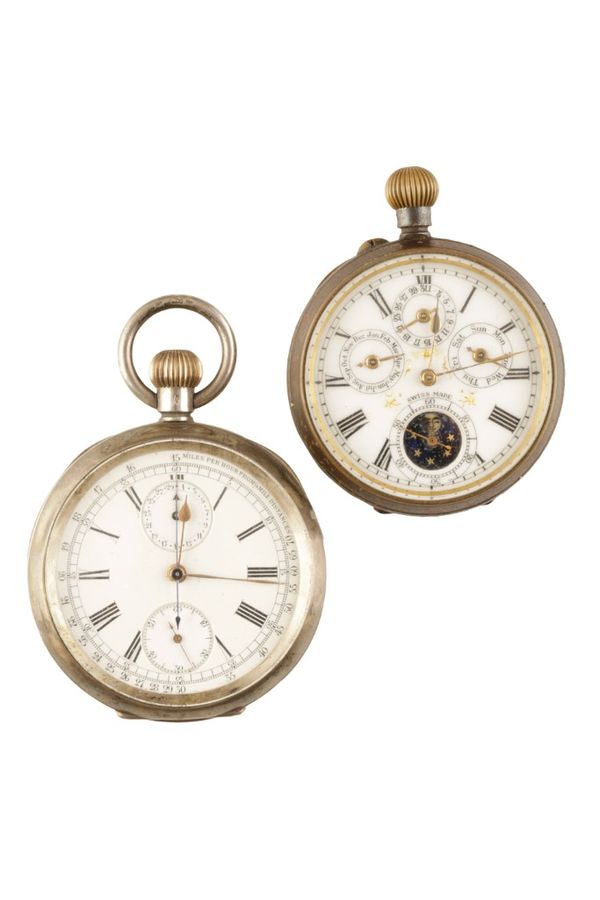 SILVER OPEN FACE GENTLEMAN'S POCKET WATCH