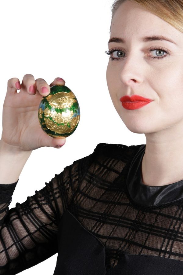 GARRARD & CO GOLD AND ENAMEL "CADBURY'S CONUNDRUM " EGG