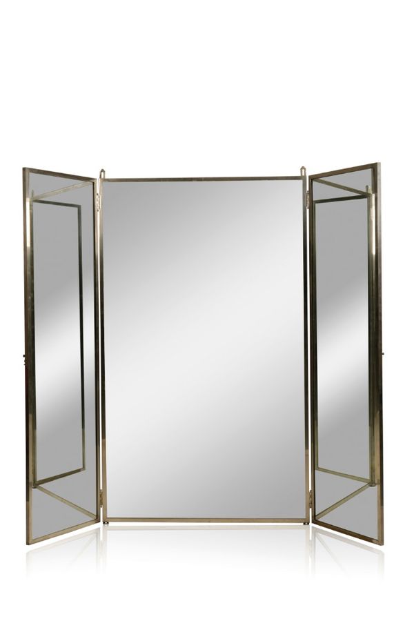 CHROME PLATED TRIPTYCH TAILOR'S MIRROR