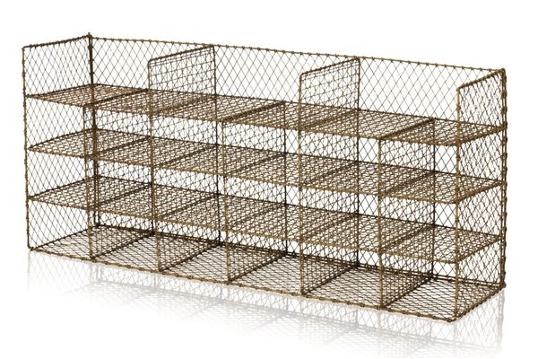 BRASS MESH 'PIGEON HOLE' UNIT