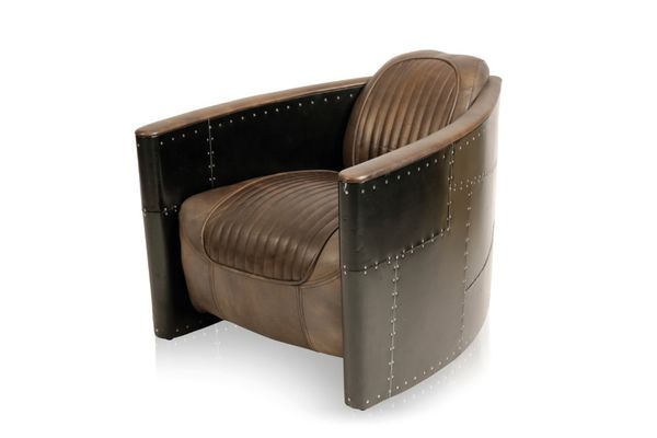 AFTER TIMOTHY OULTON: AN AVIATOR 'TOMCAT' STYLE TUB CHAIR