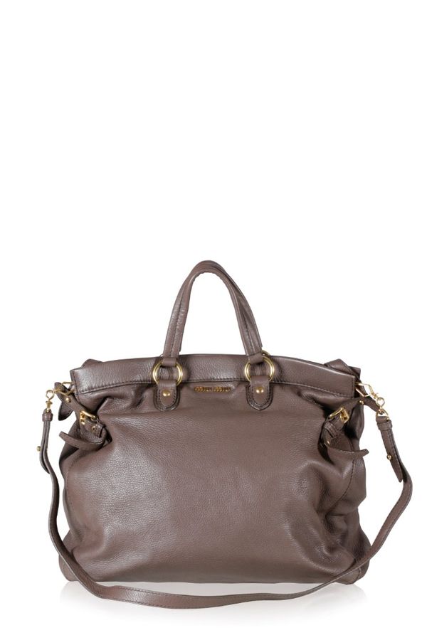 MIU MIU BROWN LEATHER SHOULDER / HANDBAG