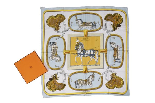 HERMES: 'GRAND APPARET' SILK SCARF