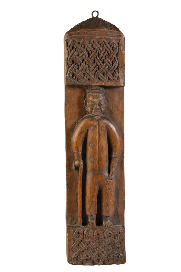 COLONIAL BENIN CARVED WOODEN PLAQUE