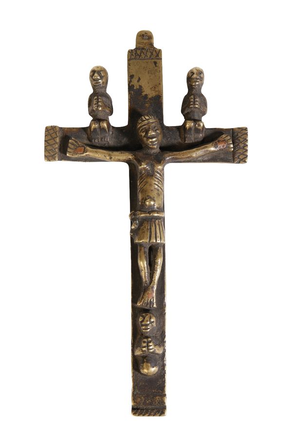 CONGO YOMBE BRASS CRUCIFIX