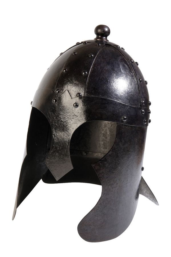 REPLICA OF CAST IRON GREEK HELMET