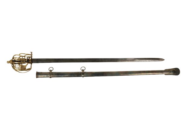 REPRODUCTION SCOTTISH STYLE BASKET HILT SWORD