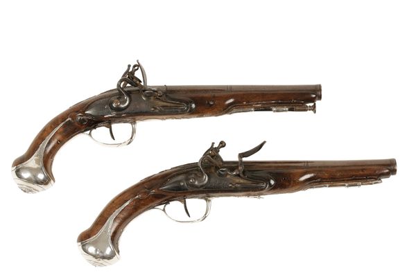 PAIR OF CONTINENTAL FLINTLOCK DUELLING PISTOLS