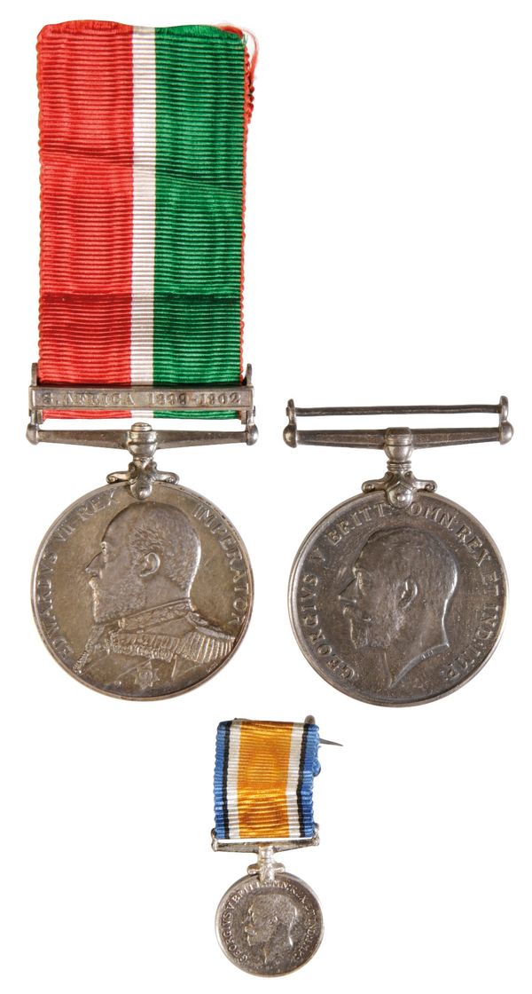 TRANSPORT MEDAL SA 1899-1902 AND BRITISH WAR MEDAL to Wm Bain