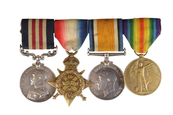 MILITARY MEDAL 1914 TRIO to 1252 Pte A Richardson