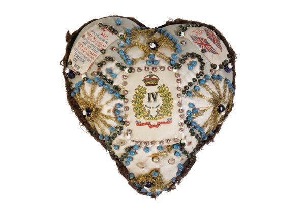 THE QUEENS OWN HUSSARS: A 19TH CENTURY SWEETHEART CUSHION