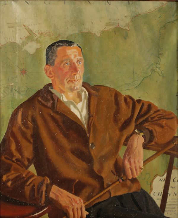 •ALFRED REGINALD THOMSON (1894-1979) A half length portrait of a gentleman