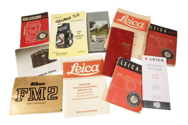 COLLECTION OF VARIOUS CAMERA INSTRUCTIONS BOOKLETS