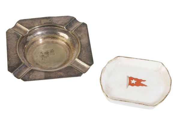 SILVER PLATED WHITE STAR LINE ASH TRAY