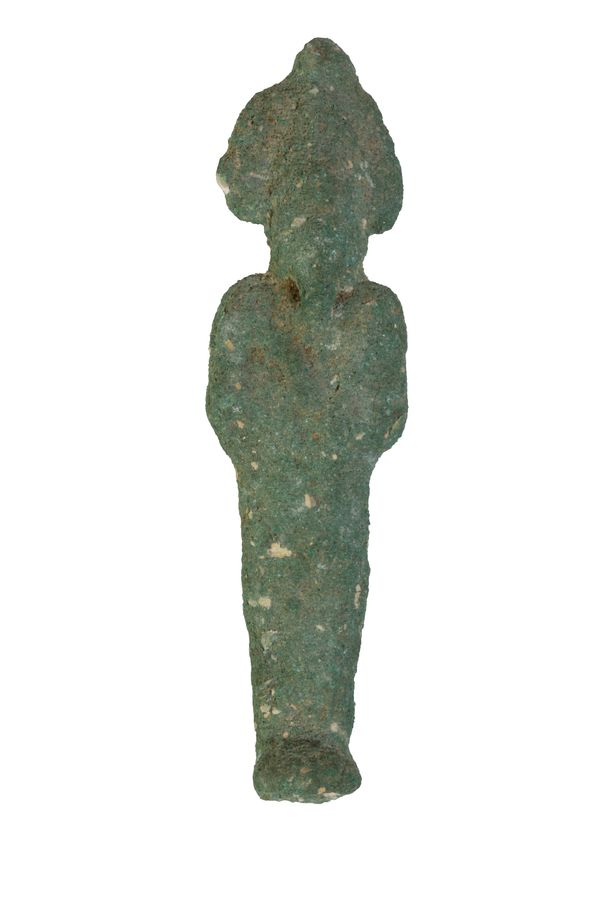 COPPER ALLOY ANCIENT EGYPTIAN STANDING FIGURE OF A PHARAOH