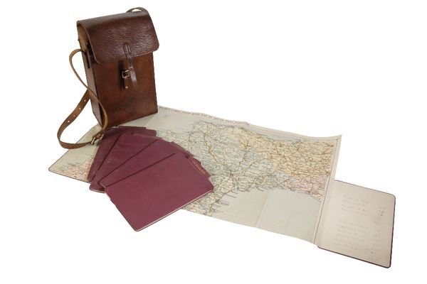 EDWARDIAN BROWN LEATHER MAP CASE