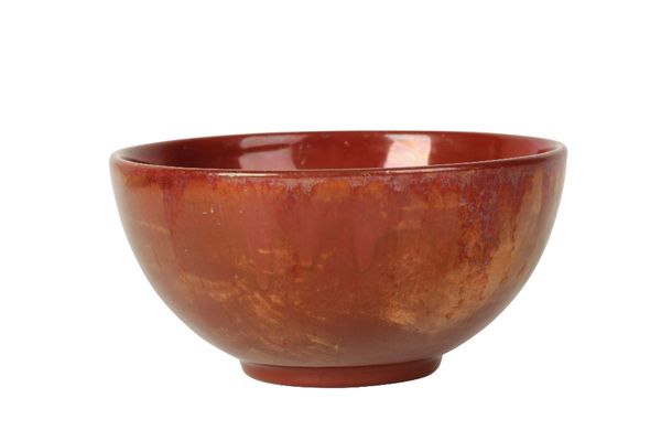 CARTERS (POOLE POTTERY) RED LUSTREWARE FOOTED BOWL