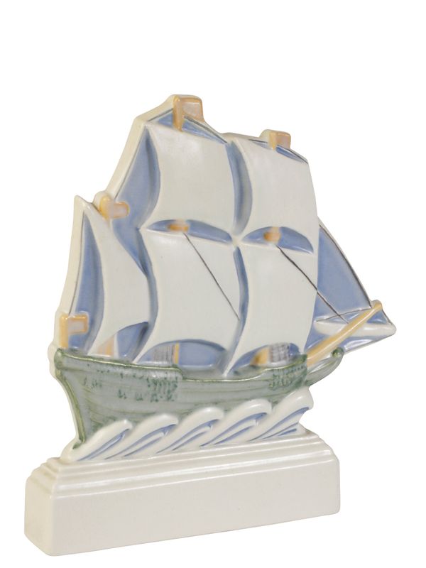 POOLE POTTERY CARTER STABLER ADAMS "GALLEON" BOOKEND