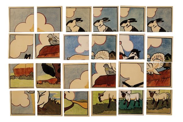 POOLE POTTERY: A COLLECTION OF CARTERS "FARMYARD" TILES