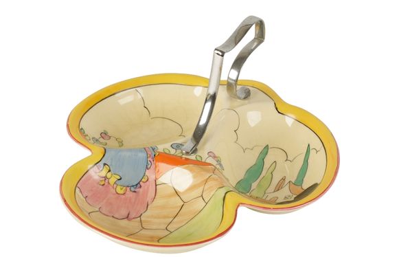 CLARICE CLIFF: AN "APPLIQUE IDYLL" DISH