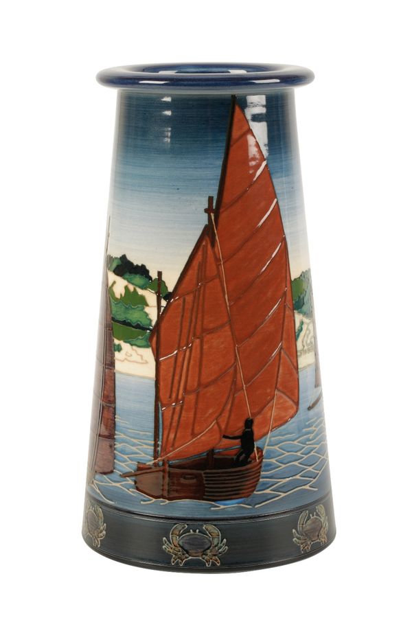 DENNIS CHINAWORKS: A "BEER LUGGER NIGHT TIME" TRIAL VASE